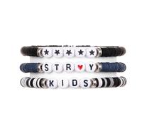 FTTLCUS Stray-Kids Bracelets Set SKZ Inspired Friendship Bracelets KPOP-Stray Merch Gifts for Fans Concert Outfits, 7.0 Inches, Plastic, no gemstone