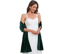 Fttyeiby Shawls and Wraps for Evening Dresses Pashmina Wraps for Women Wedding Velvet Shawl Wrap Accessories, Dark Green, One Size