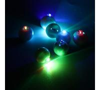 FTVOGUE 100Pcs Mini Round LED Balloon Lights, Plastic, Colorful Ball Lamps with 5-6 Hours of Lighting for Parties and Weddings (Colorful Light)