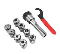 FTVOGUE 10pcs R8 ER32 Collet Chuck Holder, High Precision CNC Collet Chuck System with ER32 Wrench and 8 Collets, for CNC Milling Drilling Boring Processing Center