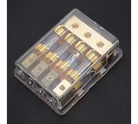 FTVOGUE 12V 60A Car Auto Stereo Audio Holder, Plastic Zinc Alloy, 1 in 4 Ways Out Design, Ideal for Vehicle Audio Systems