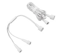 FTVOGUE 13ft Outdoor Light Extension Cable with Y Splitter | Split-Path Roof Eave Routing, IP68 Submersion-Proof Connectors, -20℃ Cold-Resilient PVC Build, Direct Fit for Gove Pro Models