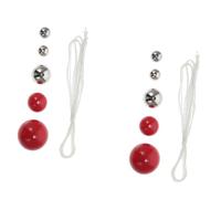 FTVOGUE 2 Sets Single Pendulum Balls Physics Experiment Kit with Red Silver Weight Balls and Nylon Ropes for Classroom Teaching Science Projects (Single Pendulum 5 Ball Set)
