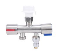 FTVOGUE 2 Way Stainless Steel Hose Splitter Dual Control Leakproof Faucet Diverter for Washing Machine Kitchen Garden