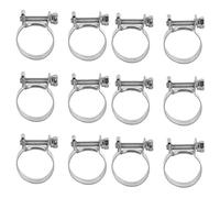 FTVOGUE 20-Pack 304 Stainless Steel Mini Hose Clamp Kit, 20-22mm Range | Adjustable Gear Mechanism, 0.6mm Band Thickness, Fuel Line Vacuum Tubing Plumbing, Car Truck Radiator Heater Repair
