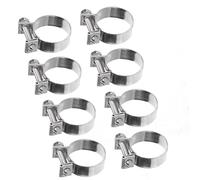 FTVOGUE 20-Pack 304 Stainless Steel Mini Hose Clamp Kit, 20-22mm Range | Adjustable Gear Mechanism, 0.6mm Band Thickness, Fuel Line Vacuum Tubing Plumbing, Car Truck Radiator Heater Repair