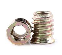 FTVOGUE 20pcs Inside Hex Socket Drive Head Screw Carbon Steel Insert Nuts Threaded for Wood Furniture (M8*17mm)