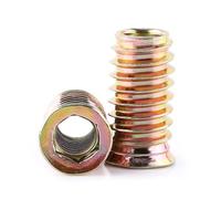 FTVOGUE 20pcs Inside Hex Socket Drive Head Screw Carbon Steel Insert Nuts Threaded for Wood Furniture (M8*25mm)