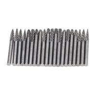 FTVOGUE 20pcs Tungsten Steel, Abrasives Rotary Files Solid Carbide Rotary Files 3mm Shank Diamond Burrs Set
