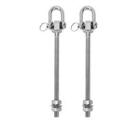 FTVOGUE 2Pcs 150mm D Type Swing Hangers 1500LB Capacity Stainless Steel Porch Swing Hardware with Quick Connect Buckle