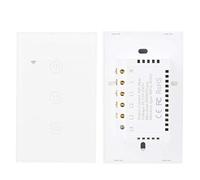 FTVOGUE 3-Channel Smart WiFi Light Switch, 100-240VAC | Wireless Remote Timer Control, 600W Per Gang, 94-V0 Flame Retardant Housing, For Ceiling Fans and Lamps, No Hub Required