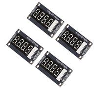 FTVOGUE 4 Digit 7 Segment LED Display Module, 0.36in Digital Tube with TM1637 Drive Chip, (White MRA110A)