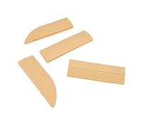 FTVOGUE 4PCS Universal Sweeper Door Sill Threshold Ramp Non Slip Rubber Door Sill with Free Assembly for Wheelchair Electric Scooter (Beige)