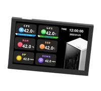 FTVOGUE 5 Inch IPS USB Mini Screen, HD 800x480 Resolution Type C Sub Monitor with Customizable Settings, for PC Data Display (Black)