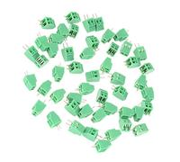 FTVOGUE 50pcs/set 2 Pin 2.54mm Pitch Green PCB Universal Screw Terminal Block Connector