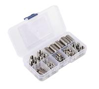 FTVOGUE 50Pcs Stainless Steel Thread Inserts Set Self Tapping Inner Thread Inserts Kit for Stripped Repair and Reinforcement M3 to M12 with Storage Cases