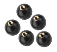 FTVOGUE 5Pcs M10*35 Black Round Ball Bakelite Lever Knob with Builting in Copper Screw Nut