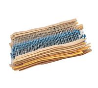 FTVOGUE 600Pcs 1/4W Metal Film Resistors Kit 30 Values Fixed Resistor 10Ω-1MΩ for Electronics Projects