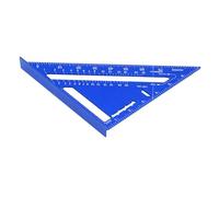 FTVOGUE 7in Aluminum Alloy Carpenter Square Triangular Ruler with Black | Triangular Ruler with Black Matte Finish, Etching Scale, Protractor and Saw Guide, Anti-rust for Woodworking Tasks