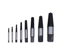 FTVOGUE 8Pcs Broken Screw Extractor High Speed Steel Remover Set for Water Pipe Steel Extractors