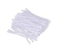 FTVOGUE 9.5mm Plastic Spiral Binding Coils, 100pcs, 48 Teeth, 75 Sheet Capacity for A4 Paper and Easy Page Rotation (White)