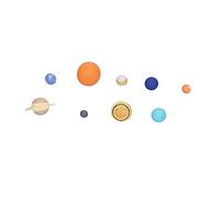 FTVOGUE 9pcs Solar System Planet Model Astronomy Science Educational Toy Set for Kids with 9 Planets Vinyls Material Teaching Model