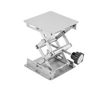 FTVOGUE Adjustable Stainless Steel Lifting Platform Rack Chemistry Biology Lab Stand Scissor Physics Experiment Equipment with Handwheel 100 * 100mm