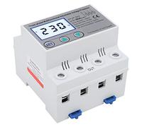 FTVOGUE Adjustable Voltage Protector LCD Multifunctional Voltage Protector 3 Phase 4 Wire 400VAC Self Resetting Over Under Protection for DIN Rail Industrial Power Systems (63A)