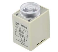 FTVOGUE AH3-3 Timer Relay, Adjustable Release Delay Timer, 3 Seconds Delay, for 35mm Rail Installation, Voltage Range 85 to 110 Percent (DC24V)