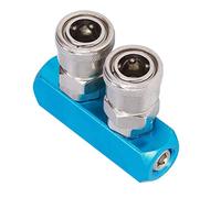 FTVOGUE Air Distribution Block, Aluminum Material, Pneumatic Manifold with Connector, Efficient Air Control for Various Applications (SML-2)