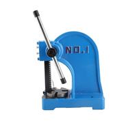 FTVOGUE Arbor Press Carbon Steel Manual Punch Press Machine 1 Ton Ratchet Leverage Handwheel 140mm Rack Travel Desktop Tool for Metal Stamping Bending Workshop Use