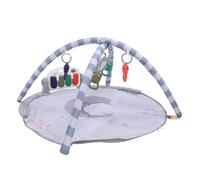 FTVOGUE Baby Gym Play Mat, ABS Musical Activity Mat with Foot Piano Mirror and Bear Pendants, 86 X 49cm Foldable Tummy Time Toy for Newborn Infant 0 to 36 Months