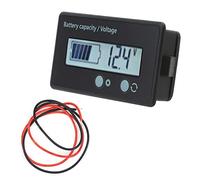 FTVOGUE Battery Capacity Voltage Meter LCD Battery Capacity Indicator DC10 to 100V Plastic White Backlight 1 Percent Error for Electric Vehicles Power Display Monitor