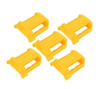 FTVOGUE Battery Storage Rack ABS PC Battery Fixing Bracket 5 Pack Belt Slot Locking Design for Waist Mounting Shelf Storage for M18 18V 20V 54V 60V Batteries (Yellow)
