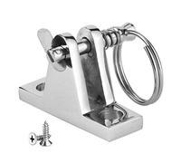 FTVOGUE Bimini Top Deck Hinge, Deck Hinge Boat Bimini Top Fitting 90 Degree Marine Deck Hinge with Quick Release Pin Stainless Steel Marine Sprayhood Parts