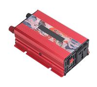 FTVOGUE Car Aluminum Alloy Modified Sine Wave Car Converter 3000W Peak 500W Actual AC USB 2A LCD Cooling Fan for Road Trips Camping Emergency Use (DC12V)