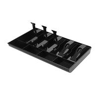 FTVOGUE Cash Drawer Insert Tray, Plastic, Organized Storage for Easy Till Counting, Perfect for Cashiers and Retail Use, 15.94 Inches (Black)