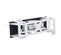 FTVOGUE CAT6 Network Cable Patch Panel, ABS Wall Mount RJ45 Patch Panel 8 Port, 568A 568B Color Coded Wiring, Dust Flap, for Home Office Network Cable Organization