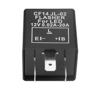 FTVOGUE CF14 JL-02 3-Pin Flasher Relay 12V LED Turn Signal Light Fix for Hyper Flash 0.1-150W Power Black Compact Design 1.2x1.2x1.6in