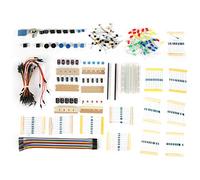 FTVOGUE Component Kit, Basic Starter Electronic Component Kit with 400 Hole Breadboard, Multiple Parts for Development Board Experiments, for Students Beginners Learning