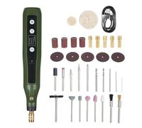 FTVOGUE Cordless Tool Kit, ABS Mini Drill Grinder Set with 5 Speeds 2000mAh USB Charging 180pcs Accessories for Engraving Sanding Polishing Carving Nail and Resin Craft Use (34Pcs)