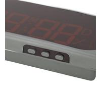 FTVOGUE Digital Car Clock Hygrothermograph DC 24V Display with Year Month Day Time Temperature Humidity for Vehicles Yachts Trucks