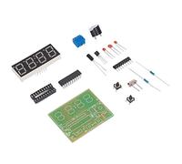 FTVOGUE Digital Clock Kits Electronic Soldering Clock Kit 4 Digit Set with Second Correction Function for Schools Students and Electronics Practice