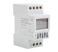 FTVOGUE Digital Timer Switch DIN Rail Timer AC220V 16A with 40 Program Groups 1 to 99s Ring Duration 1.6 Inch Display for Street Lights Factories Sign Lights and Equipment Control