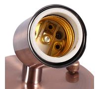FTVOGUE E27 Vintage Ceiling Light Socket, 180° Rotatable Bulb Holder with | Compatible with E27 Screw Bulbs, Adjustable Direction, Durable Ceramic & Iron Build, Easy Wall Mount with Screws