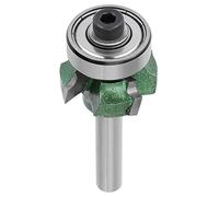 FTVOGUE Edge Trimmer Router Bit R1/R2/R3 Woodworking Milling Cutter 4 Teeth Trimming Cutter for Woodworking Engraving Machine(1/4 * R2)