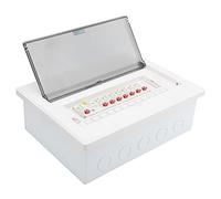 FTVOGUE Electric Distribution Box Plastic Consumer Unit 7 Way 63A 230 400V Concealed Installation for Home Lighting Circuits Flush Mount Wall Distribution Panel