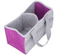FTVOGUE Felt Carrying Case with Extra Space for Toniebox Player Starter Set, Thick Felt, Foldable, for Music Players, Headphones (Purple)