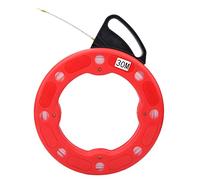 FTVOGUE Fiberglass Fish Tape 4.0mm 30m Non Conductive Wire Puller, Nylon Reel Cable Fishing Tool for Electricians and Wire Pulling