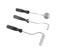 FTVOGUE Fiberglass Roller Tool Kit 3 Pcs Laminating Roller Bubble Air Release with Plastic Handle Alloy Steel for Composite Projects Resin Fiberglass Mold